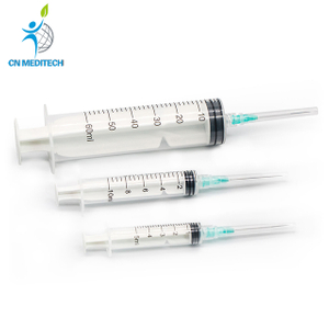 Disposable 1ml/2ml/3ml/5ml/10ml/20ml/30ml/50ml/60ml Luer Lock Injection Syringe with Needle