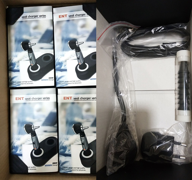 Portable Fiber Optic Otoscope with Charger for ENT diagnostic