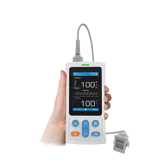 Handheld LCD SpO2 Oxygen Saturation Monitor Fingertip Pulse Oximeter for Adult/Pediatric/Neonate Patients