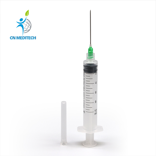 Disposable Plastic Safety Syringe with Retractable Needle