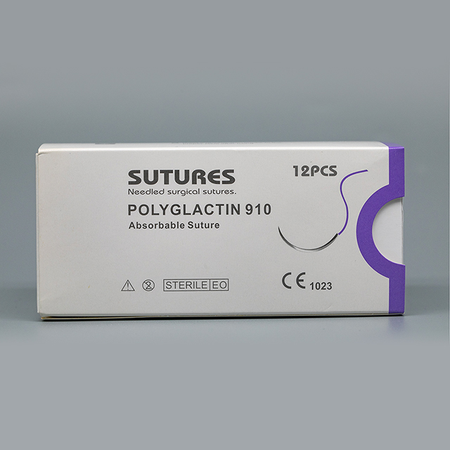 Absorbable Medical Surgical Polyglactin 910 Braided Suture with Needle
