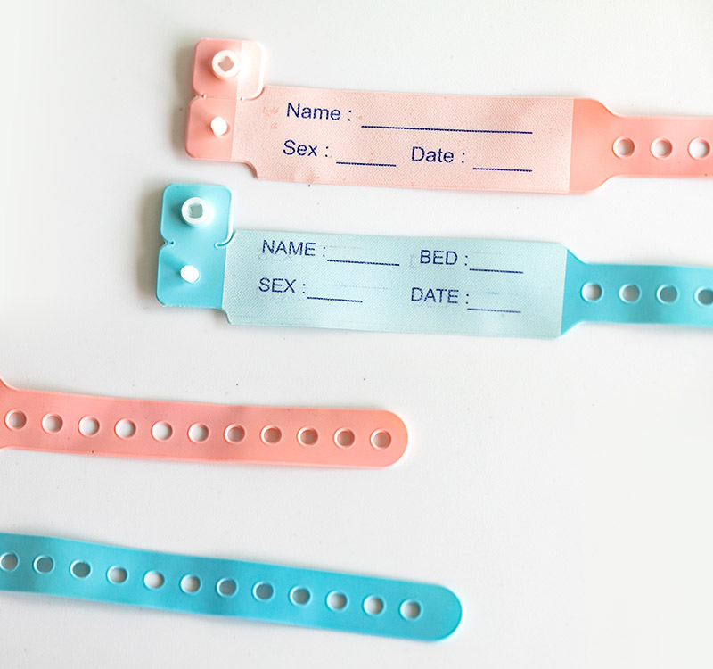 Disposable PVC Insert Patient Identification Wristbands ID Band